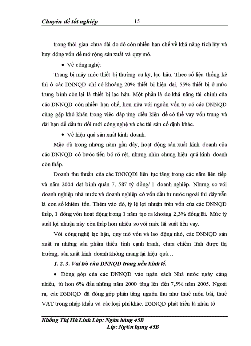 image for page Mở rộng hoạt động cho vay ngắn hạn đối với DNNQD tại Chi nhánh NH ĐT&PT Hà Nội