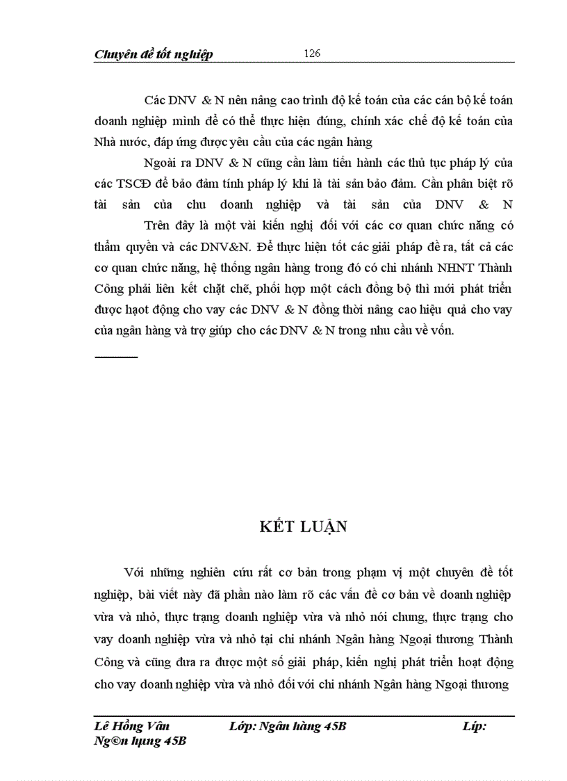 image for page Phát triển hoạt động cho vay doanh nghiệp vừa và nhỏ tại chi nhánh Ngân hàng Ngoại thương Thành Công