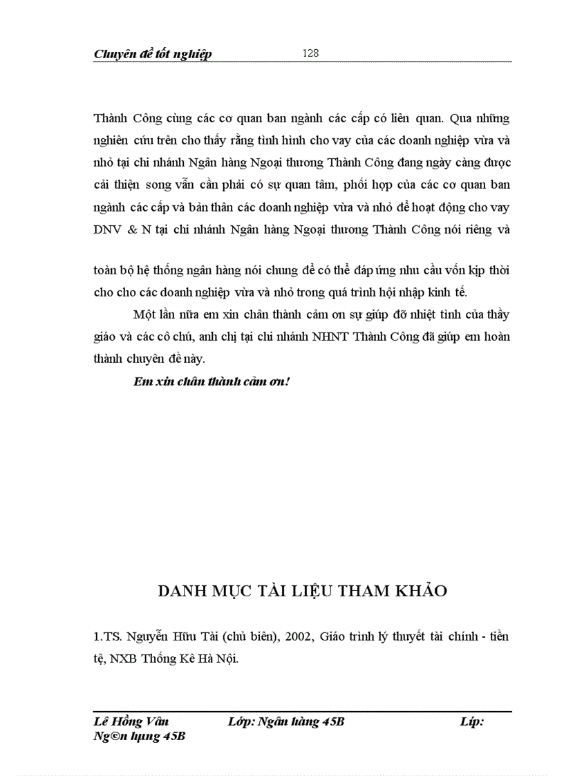 image for page Phát triển hoạt động cho vay doanh nghiệp vừa và nhỏ tại chi nhánh Ngân hàng Ngoại thương Thành Công