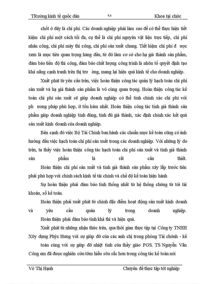 image for page Hoàn thiện kế toán chi phí sản xuất và tính giá thành sản phẩm tại Công ty Trách nhiệm Hữu hạn Xây dựng Phúc Hưng