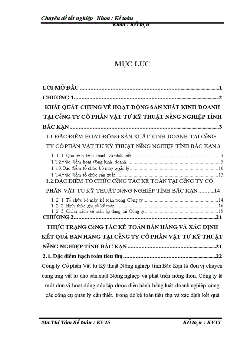 image for page Hoàn thiện công tác kế toán bán hàng và xác định kết quả bán hàng tại Công ty Cổ phần Vật tư Kỹ thuật Nông nghiệp tỉnh Bắc Kạn