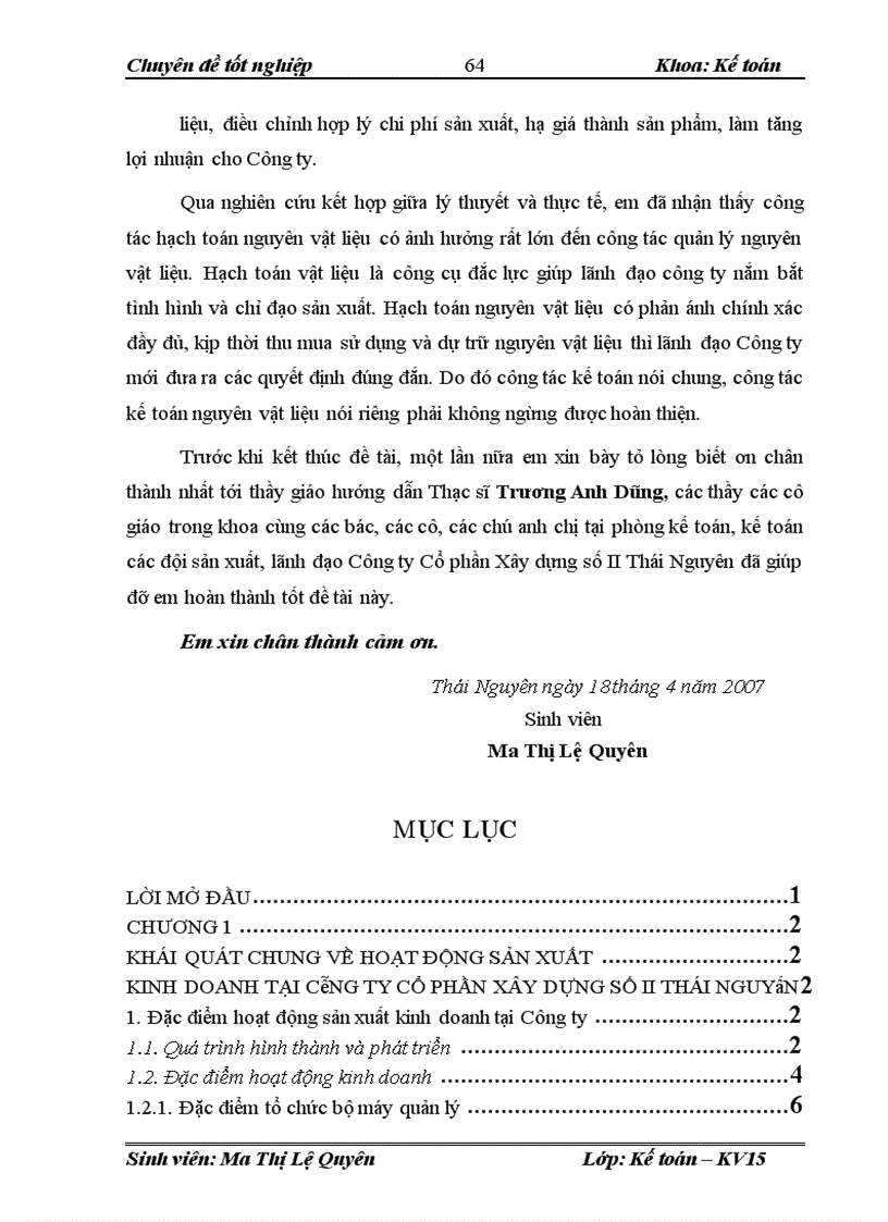 image for page Hoàn thiện kế toán nguyên vật liệu tại Công ty Cổ phần Xây dựng số II Thái Nguyên
