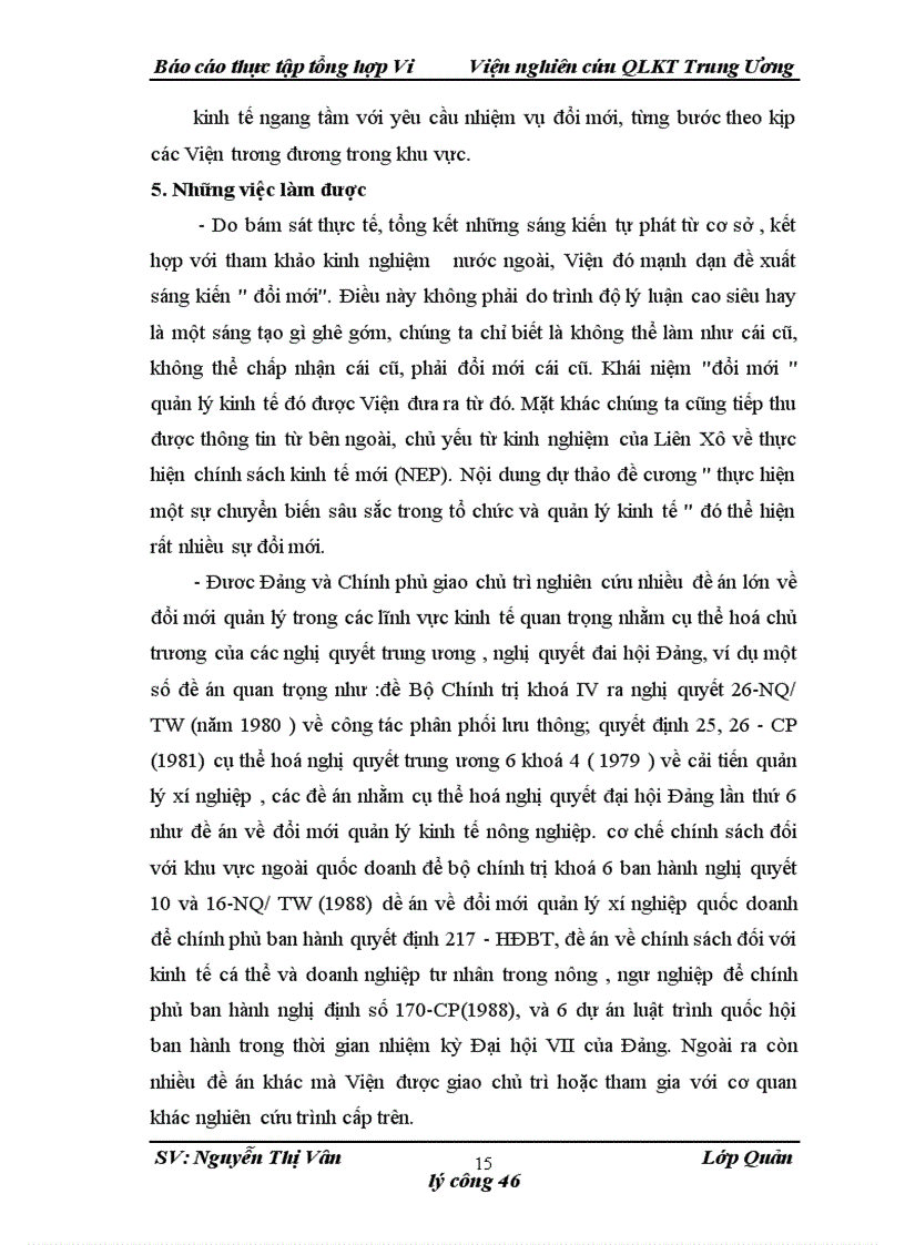 image for page Báo cáo tổng hợp Nghiên cứu và tham mưu Nhà nước về cải cách kinh tế , chính sách kinh tế, kế hoạch hoá và cơ chế quản lý kinh tế