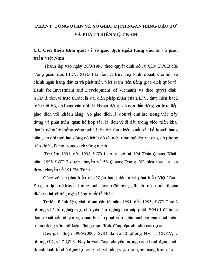 image for page Báo cáo tổng hợp tại sở giao dịch ngân hàng đầu tư và phát triển Việt Nam