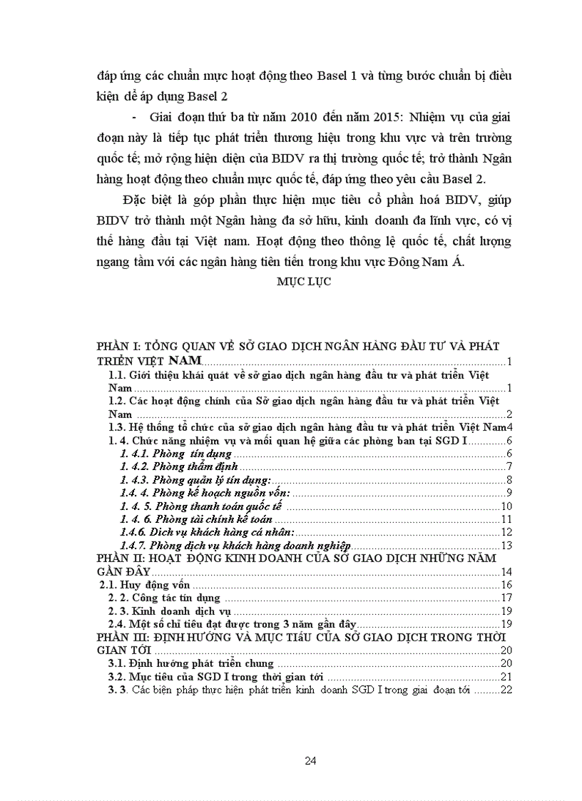 image for page Báo cáo tổng hợp tại sở giao dịch ngân hàng đầu tư và phát triển Việt Nam