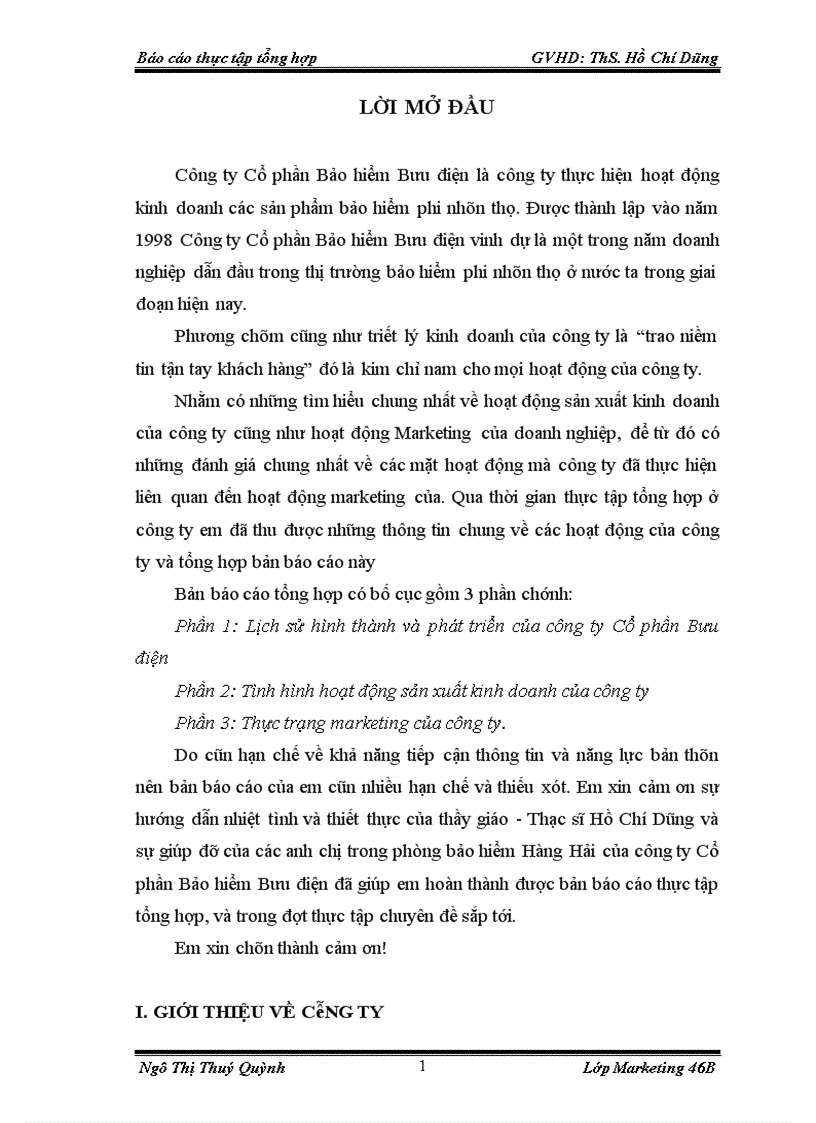 image for page Báo cáo thực tập tổng hợp Công ty Cổ phần Bảo hiểm Bưu điện