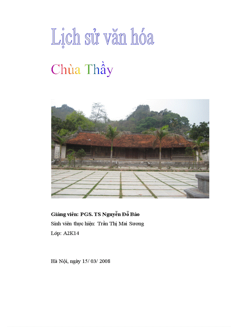 image for page Báo cáo thực tập khoa du lịch viện Đại học Mở Hà Nội