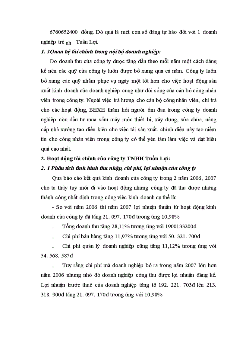 image for page Báo cáo thực tập tổng hợp tại CÔNG TY TNHH TUấN LợI