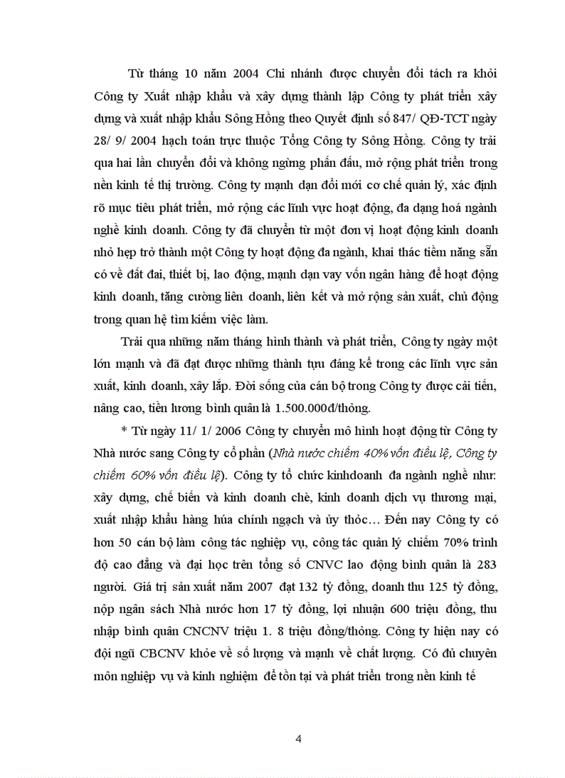 image for page Báo cáo tổng hợp tại Công ty Cổ phần Phát triển Xây dựng và Xuất nhập khẩu Sông Hồng