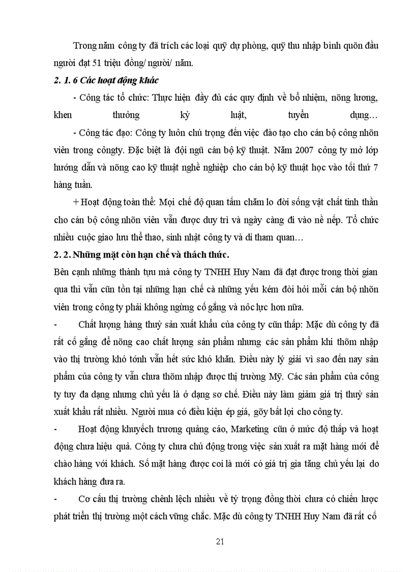 image for page Báo cáo tổng hợp về công ty TNHH Huy Nam