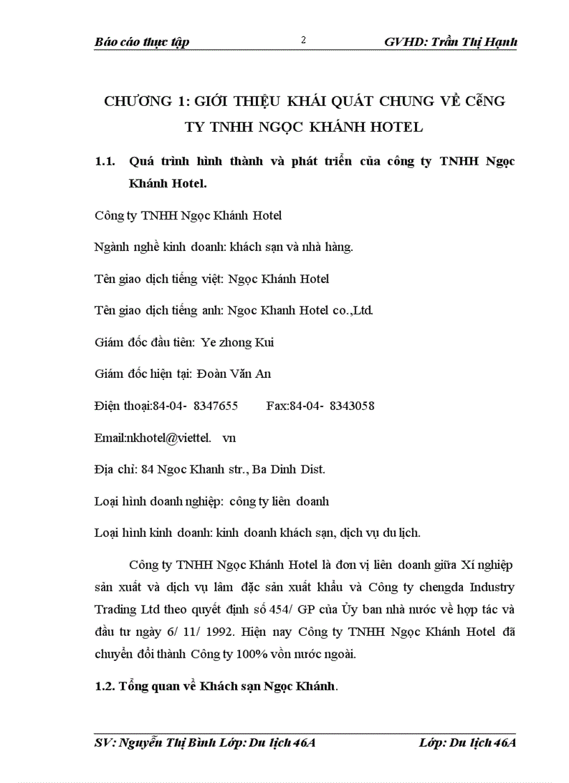 image for page Báo cáo thực tập VỀ CÔNG TY TNHH NGỌC KHÁNH HOTEL