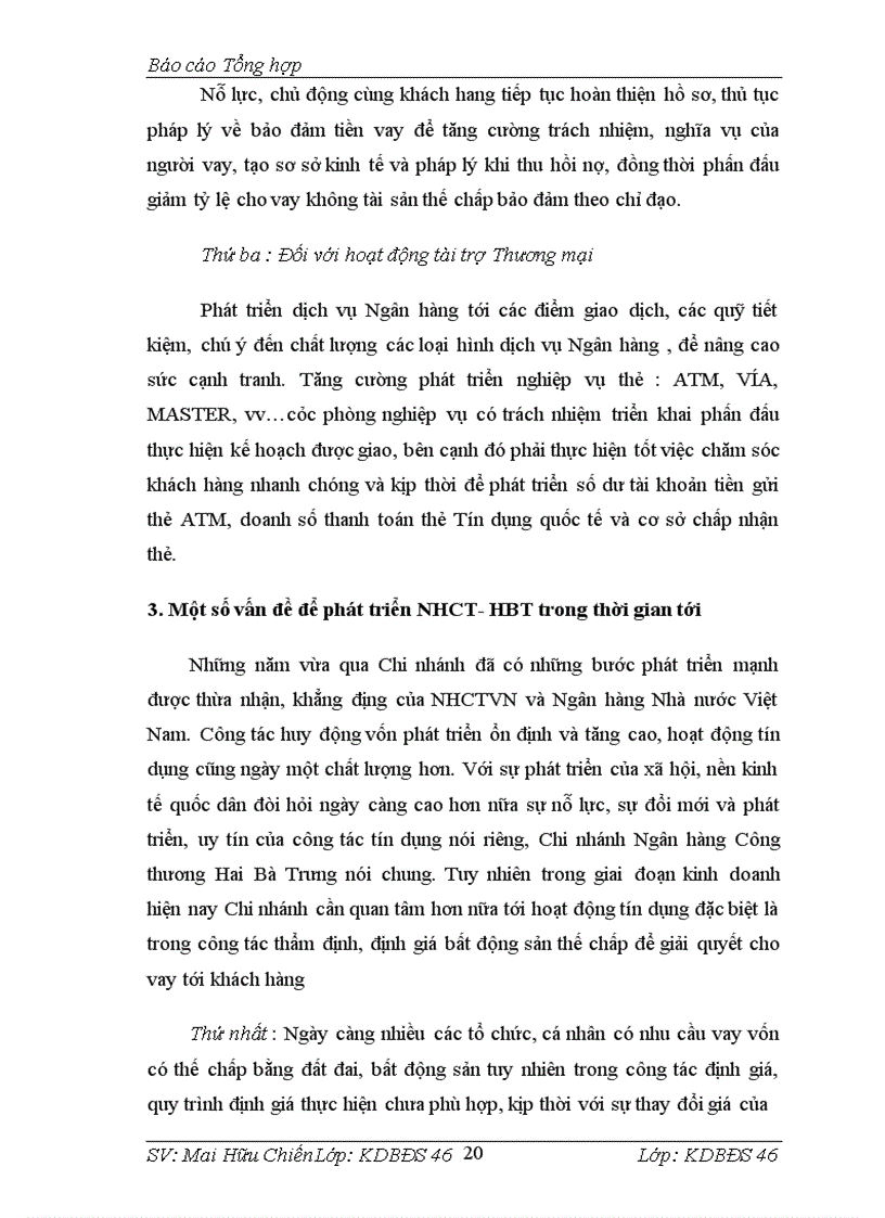 image for page Báo cáo Tổng hợp về Chi nhánh Ngân hàng Công Thương Hai Bà Trưng