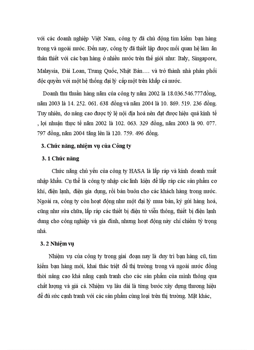 image for page Báo cáo tổng hợp về công ty TNHH Hasa