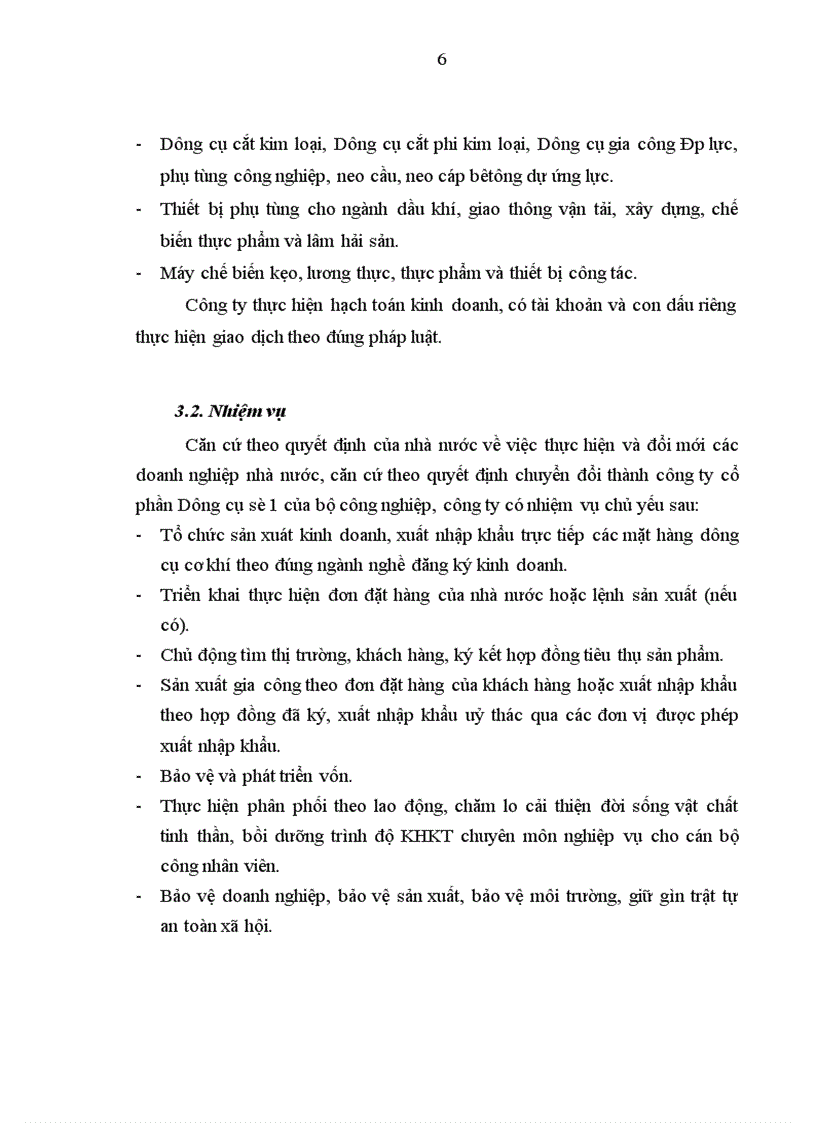 image for page Báo cáo tổng hợp về công ty cổ phần dụng cụ số 1