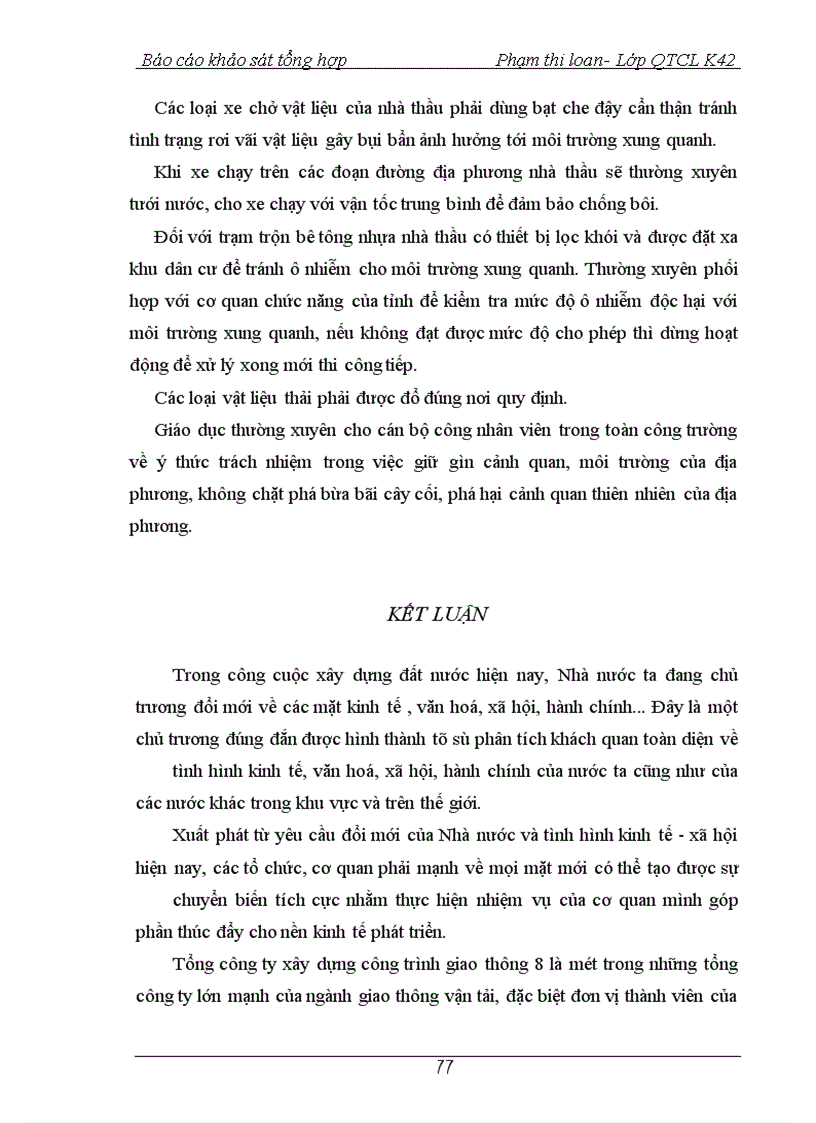 image for page Báo cáo tổng hợp về quản lý chất lượng trong các công trình giao thông...