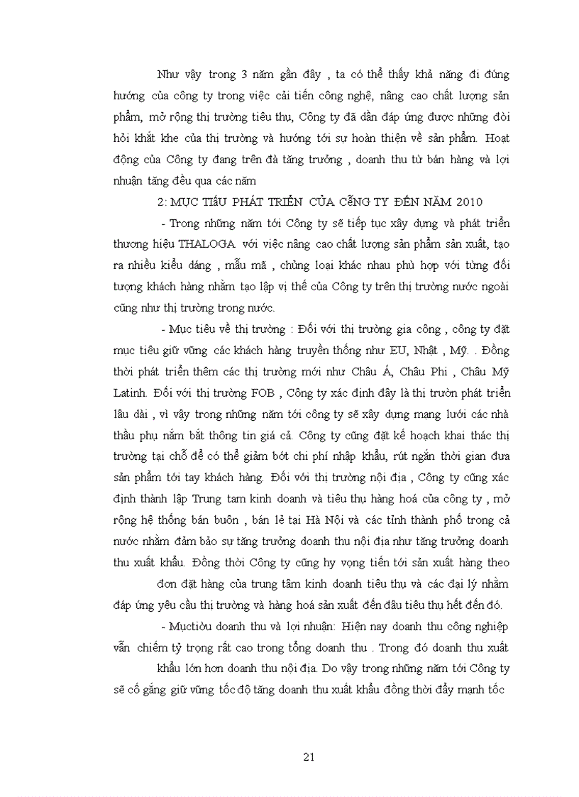 image for page Báo cáo tổng hợp về Công ty cổ phần may Thăng Long