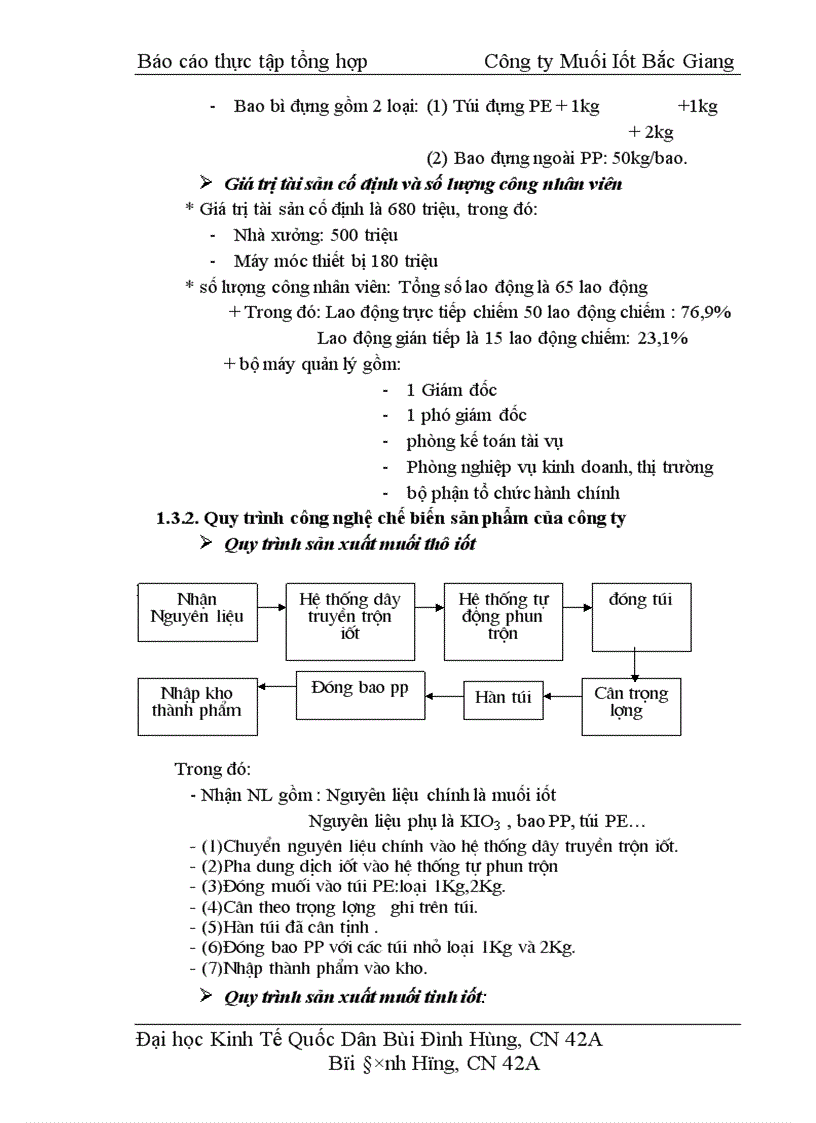 Báo cáo thực tập tổng hợp Công ty Muối Iốt Bắc Giang