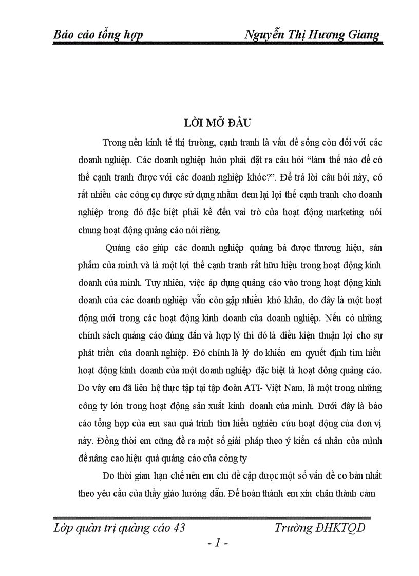 image for page Báo cáo tổng hợp về tập đoàn ATI- Việt Nam