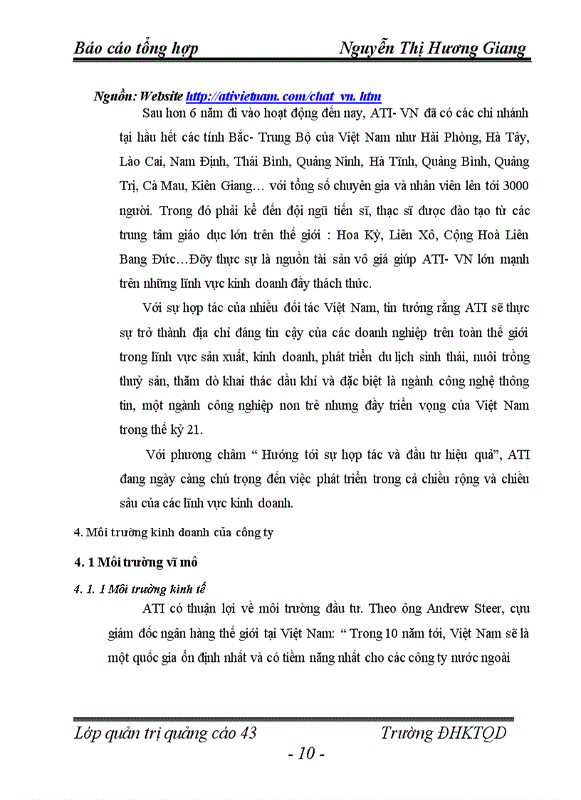image for page Báo cáo tổng hợp về tập đoàn ATI- Việt Nam