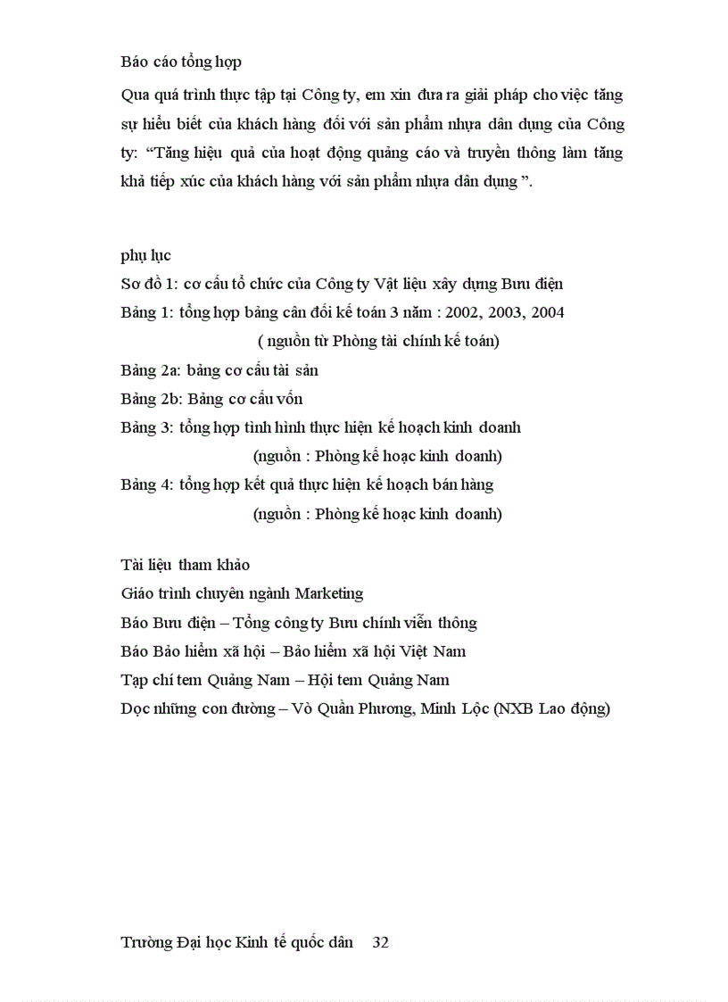 image for page Báo cáo tổng hợp Công ty Vật liệu xây dựng Bưu điện