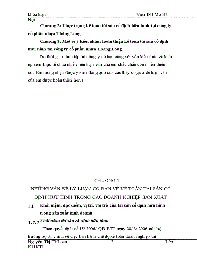 image for page Hoàn thiện kế toán tài sản cố định hữu hình tại công ty cổ phần nhựa Thăng Long