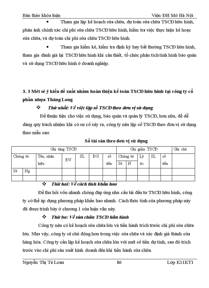 image for page Hoàn thiện kế toán tài sản cố định hữu hình tại công ty cổ phần nhựa Thăng Long