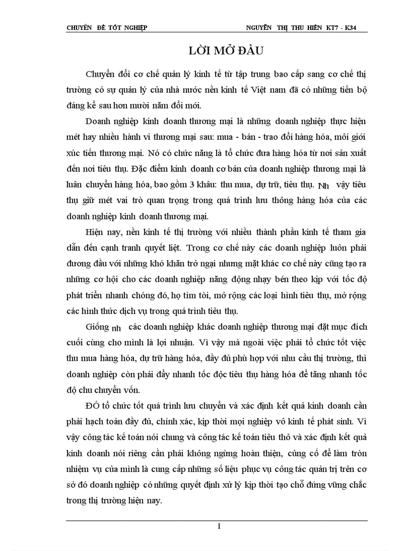 image for page Hạch toán quá trình lưu chuyển hàng hóa và xác định kết quả kinh doanh tại Trung tâm Nông sản Thực phẩm