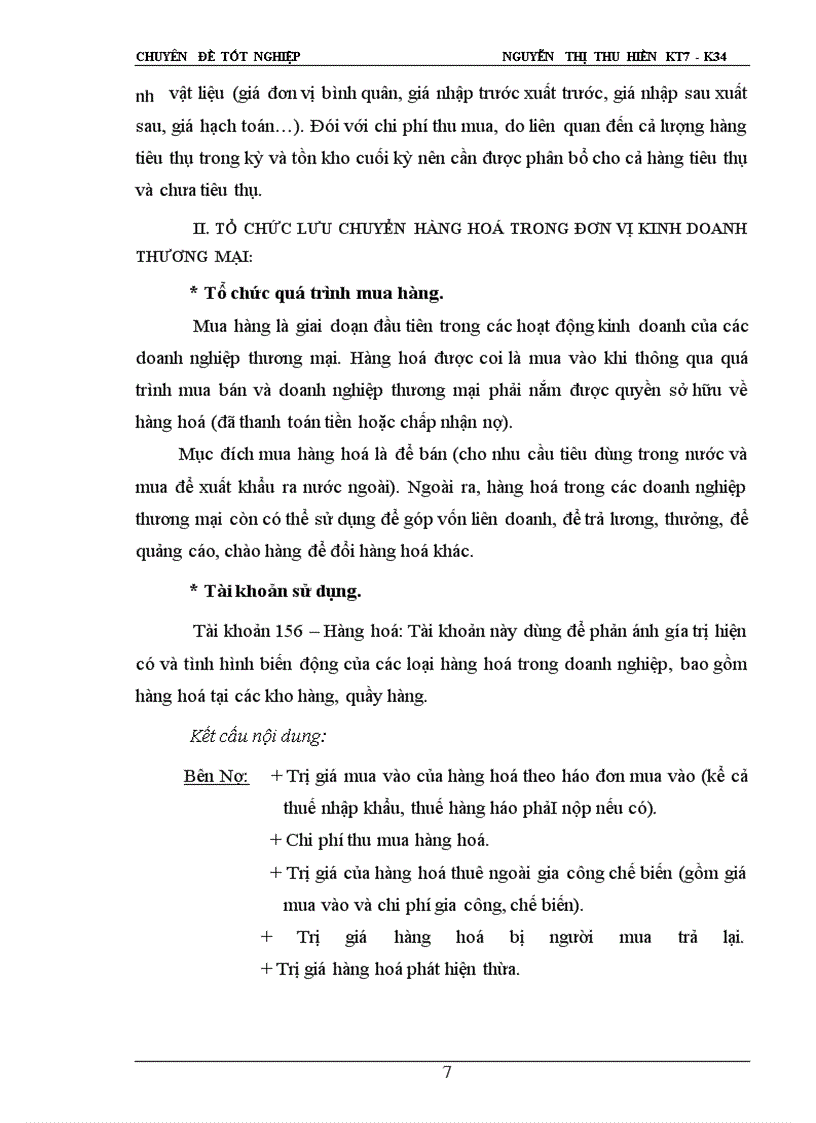 image for page Hạch toán quá trình lưu chuyển hàng hóa và xác định kết quả kinh doanh tại Trung tâm Nông sản Thực phẩm