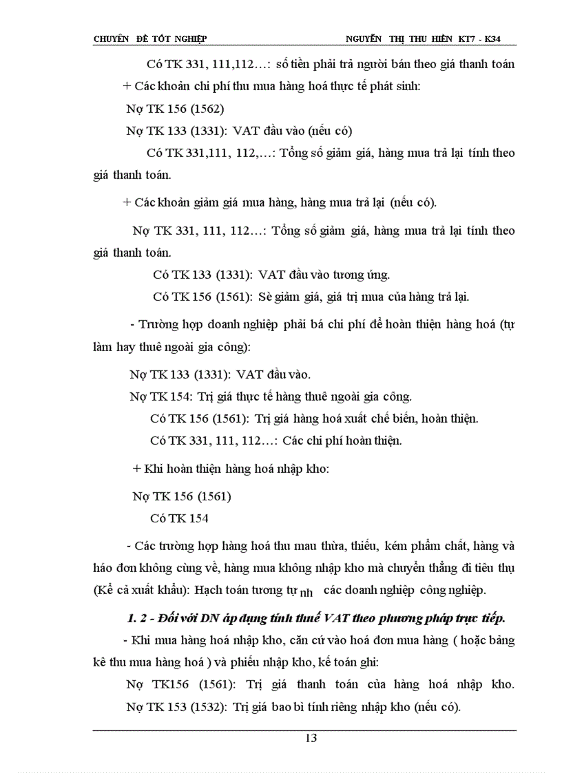image for page Hạch toán quá trình lưu chuyển hàng hóa và xác định kết quả kinh doanh tại Trung tâm Nông sản Thực phẩm