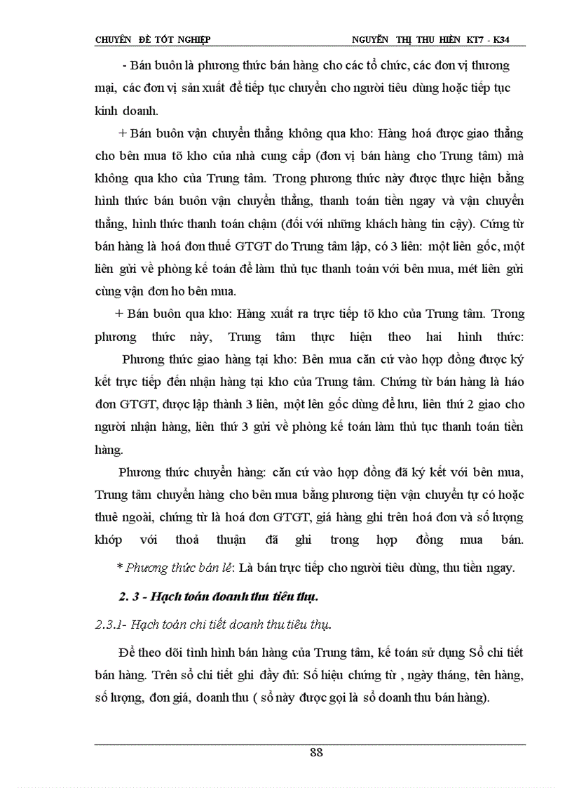 image for page Hạch toán quá trình lưu chuyển hàng hóa và xác định kết quả kinh doanh tại Trung tâm Nông sản Thực phẩm