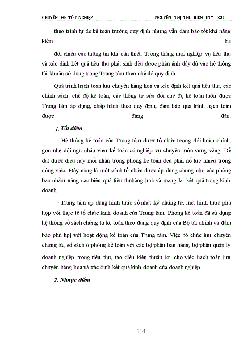 image for page Hạch toán quá trình lưu chuyển hàng hóa và xác định kết quả kinh doanh tại Trung tâm Nông sản Thực phẩm