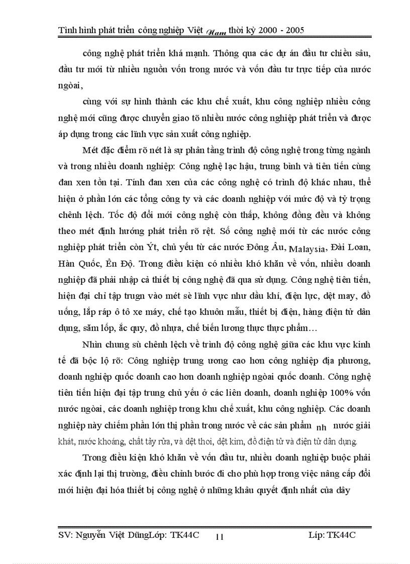 image for page Vận dụng phương pháp dãy số thời gian phân tích tình hình phát triển công nghiệp Việt Nam từ 2000-2005 và dư đoán ngắn hạn đến 2007
