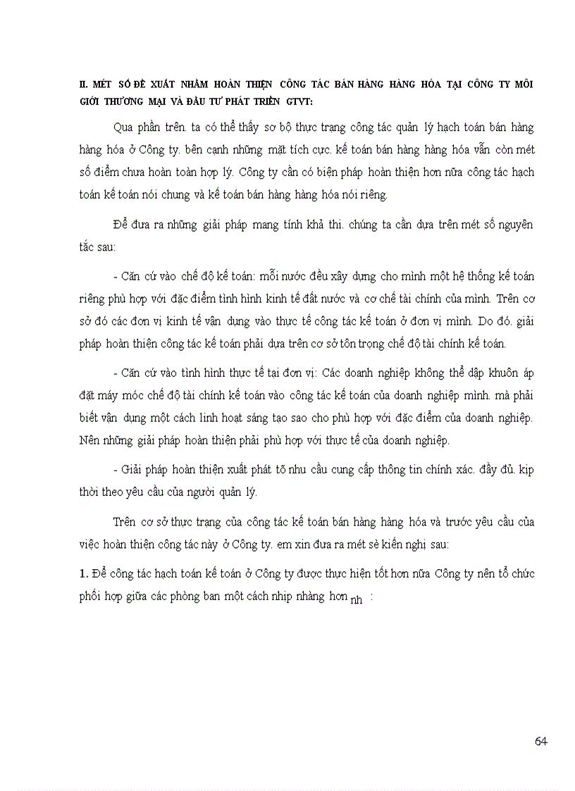 image for page Tổ chức hạch toán bán hàng hàng hóa và xác định kết quả bán hàng tại công ty môi giới thương mại và đầu tư phát triển GTVT
