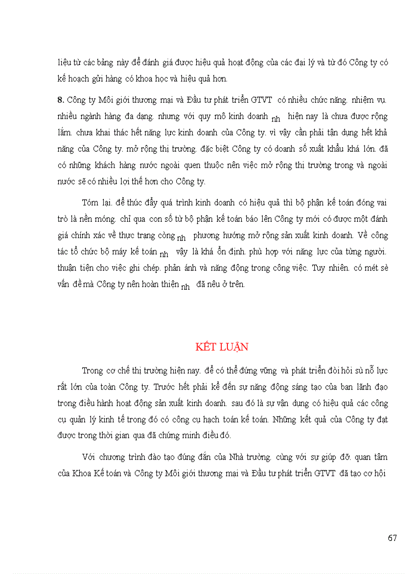 image for page Tổ chức hạch toán bán hàng hàng hóa và xác định kết quả bán hàng tại công ty môi giới thương mại và đầu tư phát triển GTVT