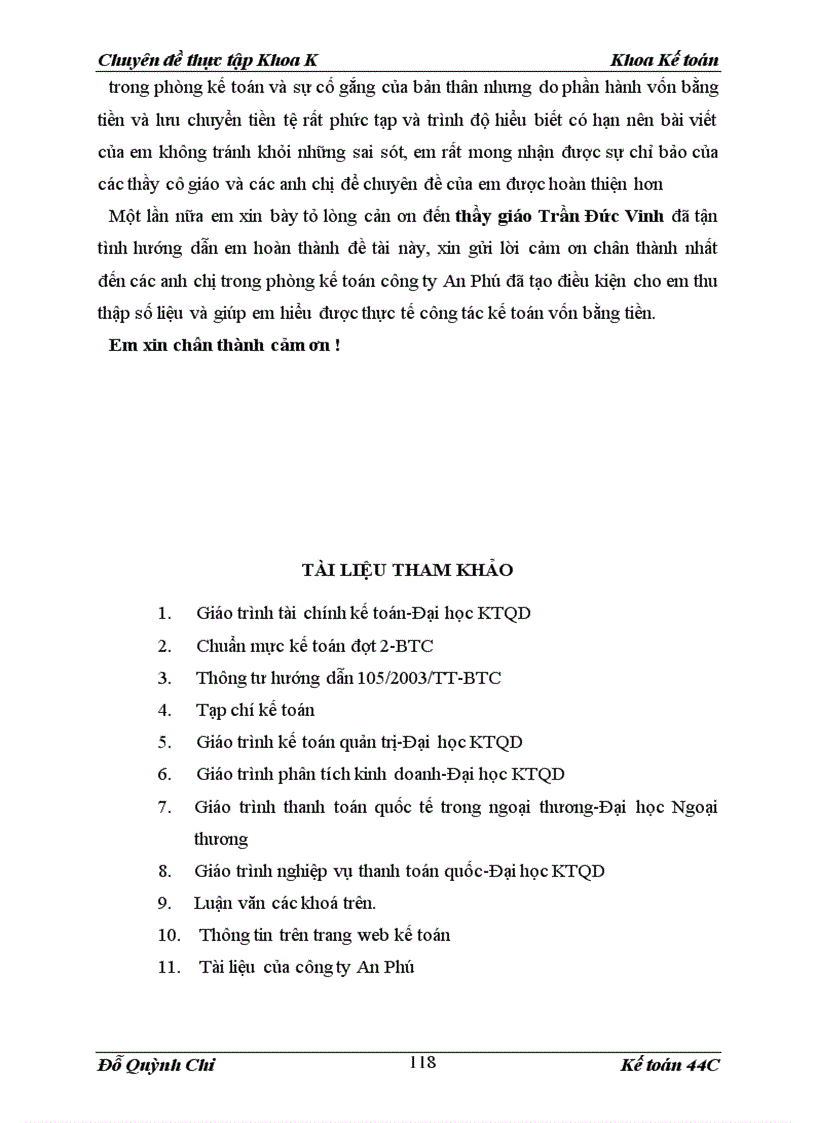 image for page Hạch toán vốn bằng tiền tại công ty Cổ phần SX&TM Hoá chất An Phú