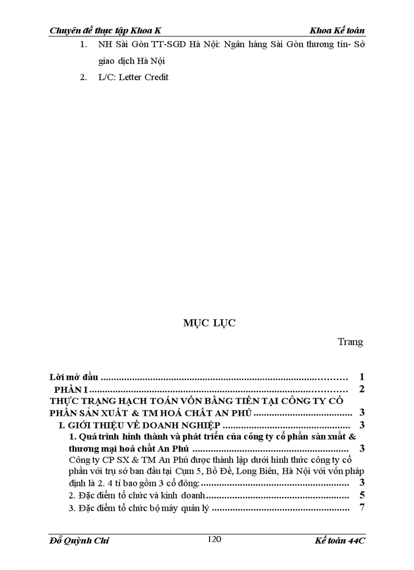 image for page Hạch toán vốn bằng tiền tại công ty Cổ phần SX&TM Hoá chất An Phú