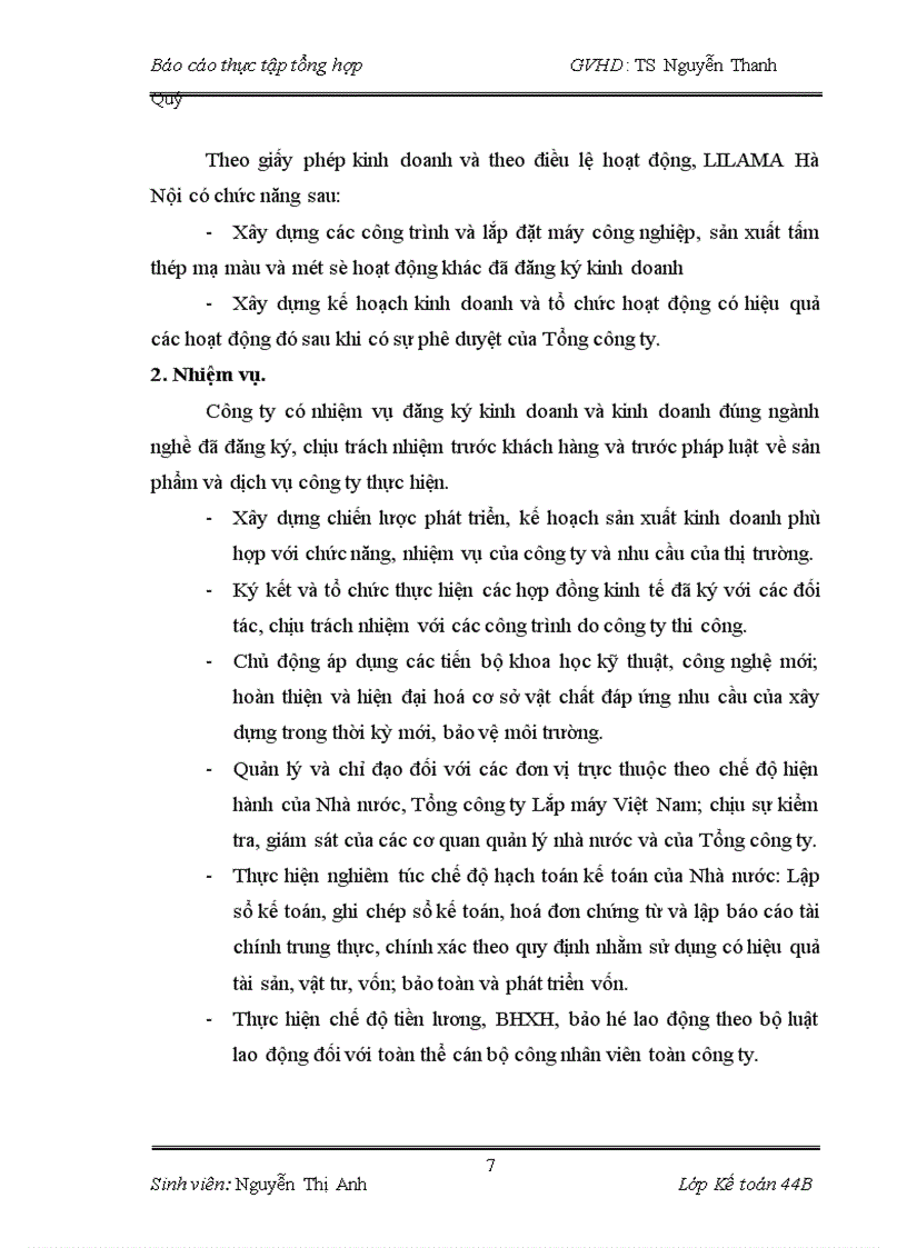 image for page Báo cáo thực tập tại công ty cổ phần LILAMA Hà Nội