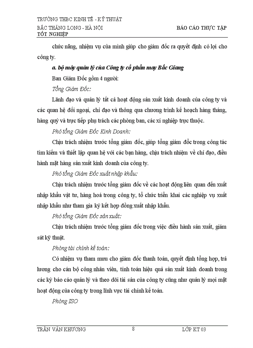 image for page Báo cáo thực tập tại Công ty cổ phần may Bắc Giang