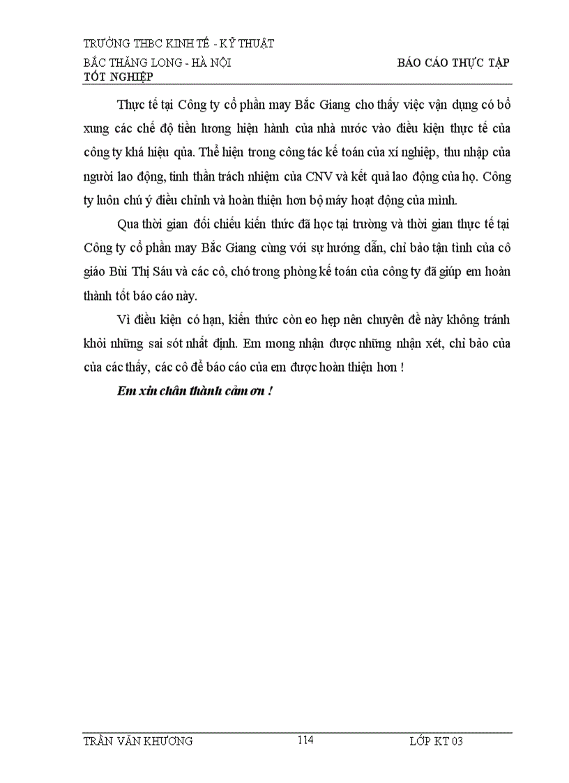 image for page Báo cáo thực tập tại Công ty cổ phần may Bắc Giang