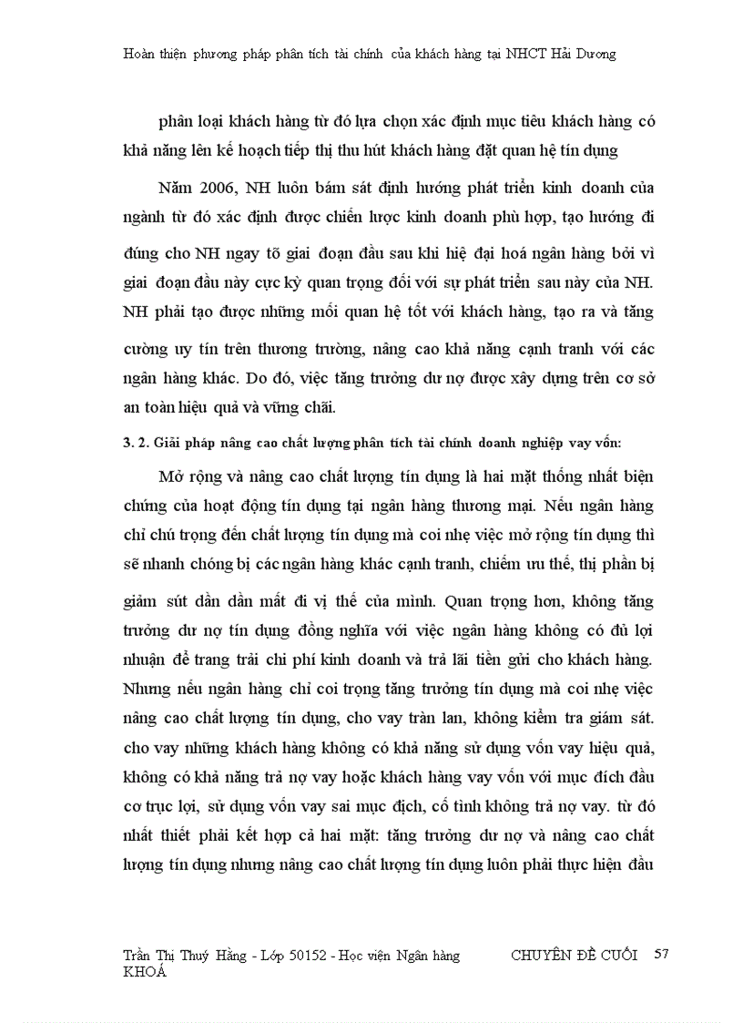 image for page Hoàn thiện phương pháp phân tích tài chính của khách hàng tại Ngân hàng Công Thương Hải Dương