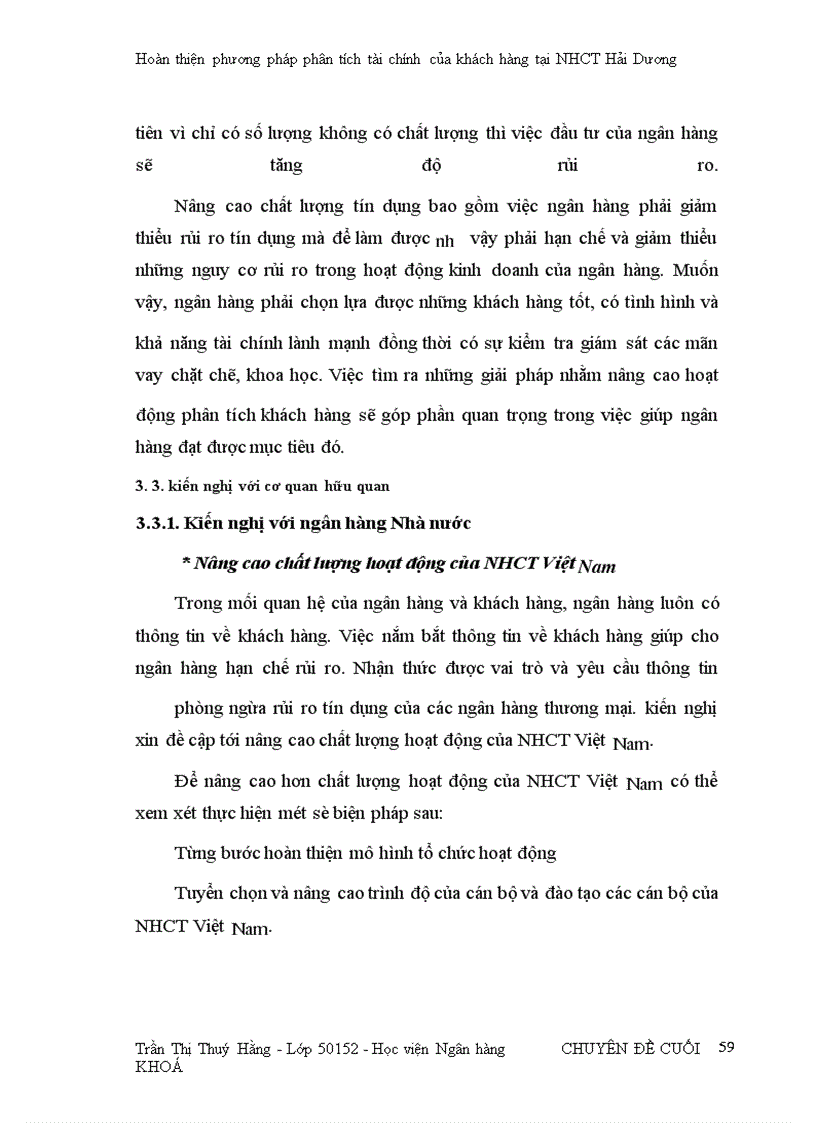 image for page Hoàn thiện phương pháp phân tích tài chính của khách hàng tại Ngân hàng Công Thương Hải Dương