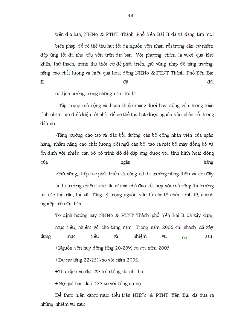 image for page Một số giải pháp nhằm nâng cao hiệu quả hoạt động huy động vốn tại Ngân hàng Nông nghiệp và Phát triển nông thôn Thành phố Yên Bái II