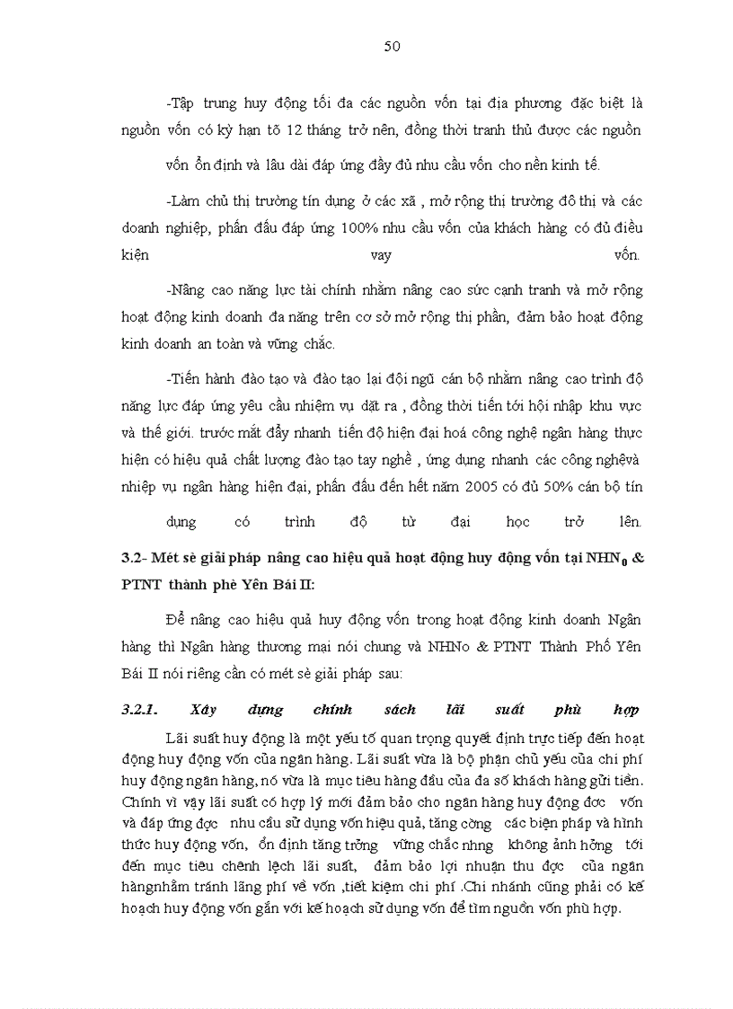 image for page Một số giải pháp nhằm nâng cao hiệu quả hoạt động huy động vốn tại Ngân hàng Nông nghiệp và Phát triển nông thôn Thành phố Yên Bái II