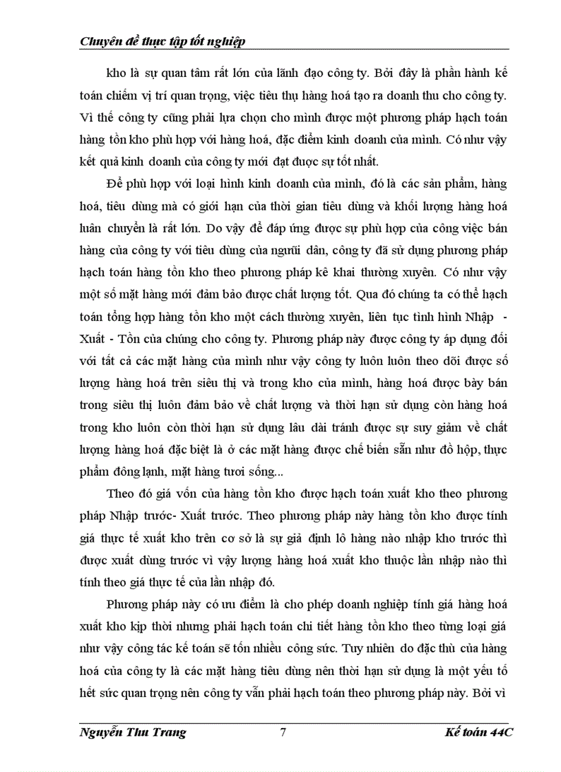 image for page Hạch toán tiêu thụ hàng hoá và xác định kết quả kinh doanh tại công ty cổ phần Tiện Lợi