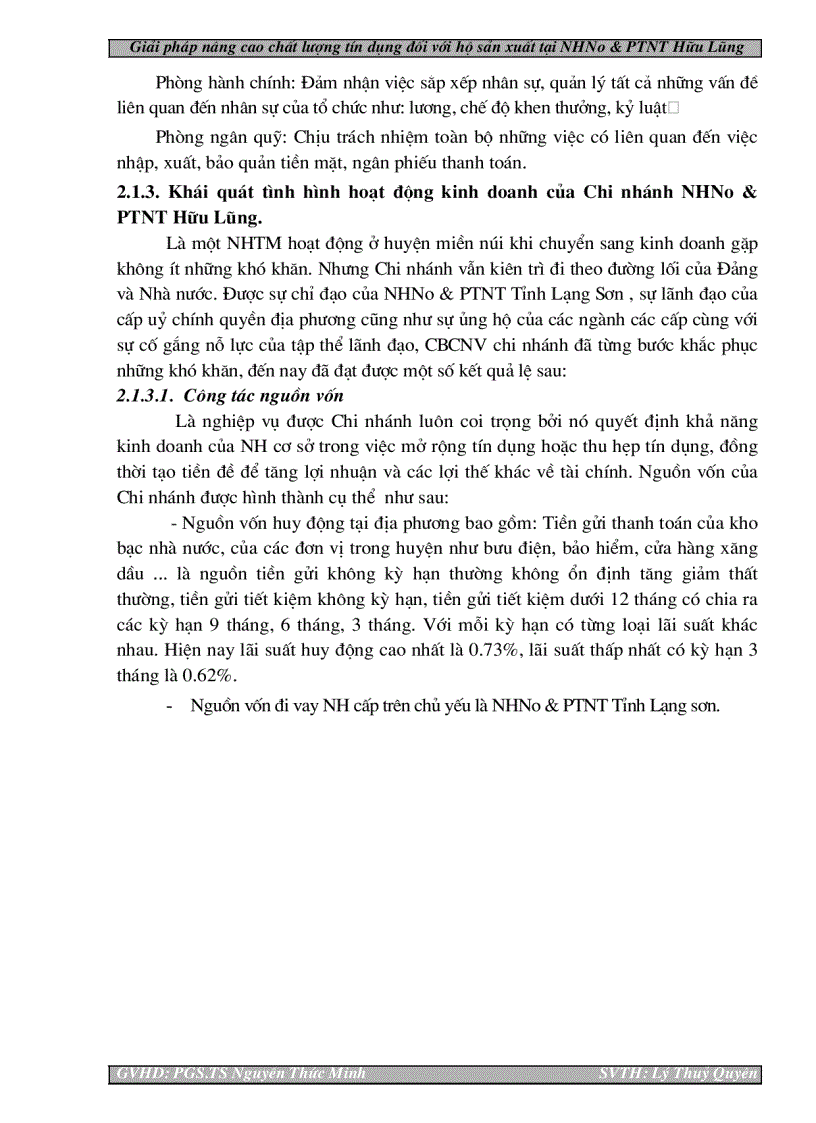 image for page Một số giải pháp nâng cao chất lượng tín dụng đối với hộ sản xuất tại Chi nhánh NHNo & PTNT huyện Hữu Lũng - Tỉnh Lạng Sơn