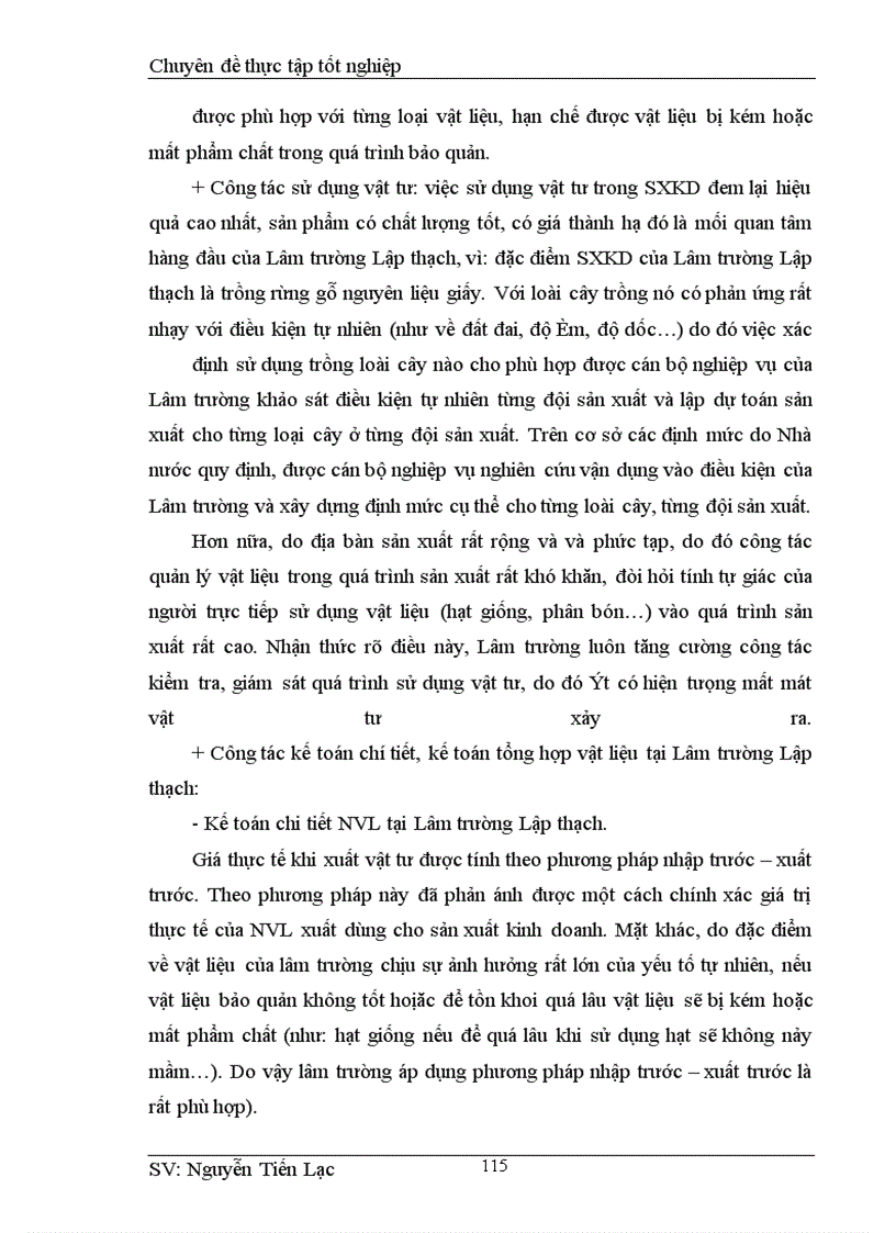 image for page Hoàn thiện công tác kế toán Nguyên vật liệu ở Lâm trường Lập Thạch