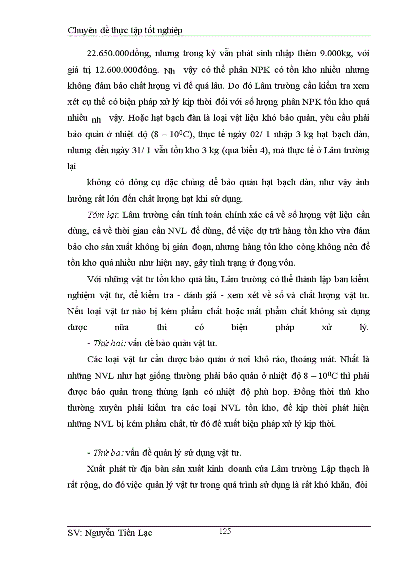 image for page Hoàn thiện công tác kế toán Nguyên vật liệu ở Lâm trường Lập Thạch