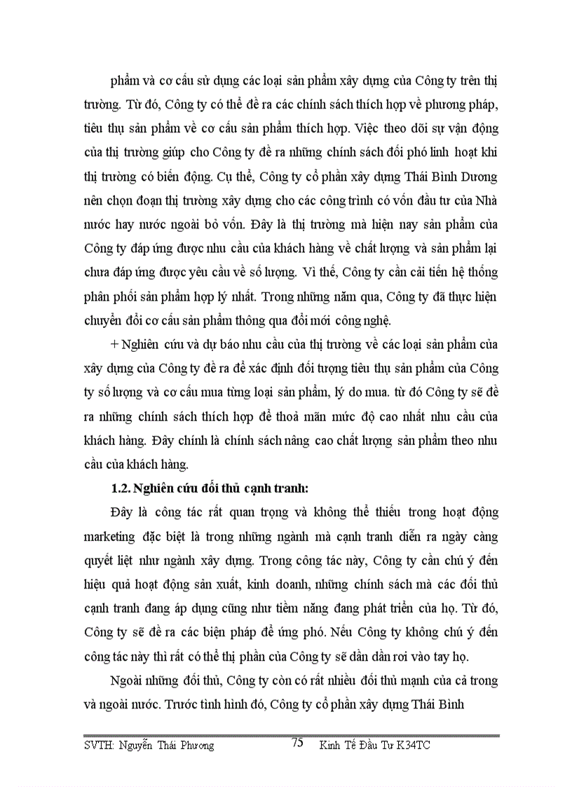 image for page Báo cáo tổng hợp về CT cổ phần xây dựng thái bình dương