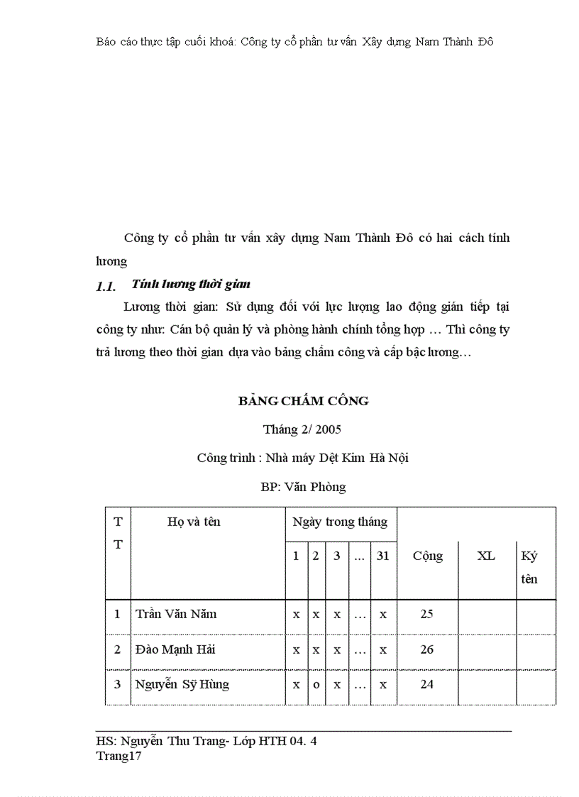 image for page Báo cáo thực tập tại công ty cổ phần tư vấn Xây dựng Nam Thành Đô