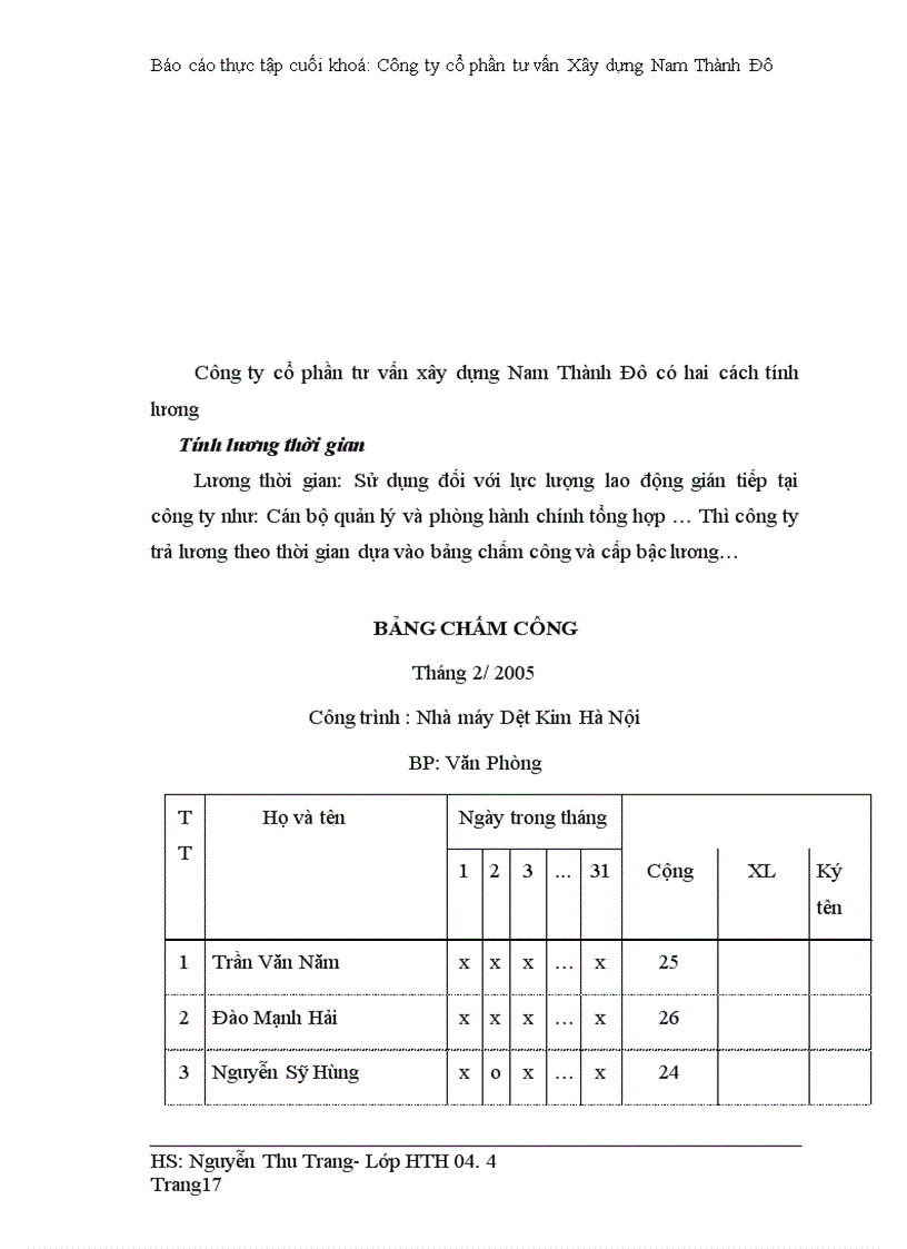 image for page Báo cáo thực tập cuối khoá: Công ty cổ phần tư vấn Xây dựng Nam Thành Đô